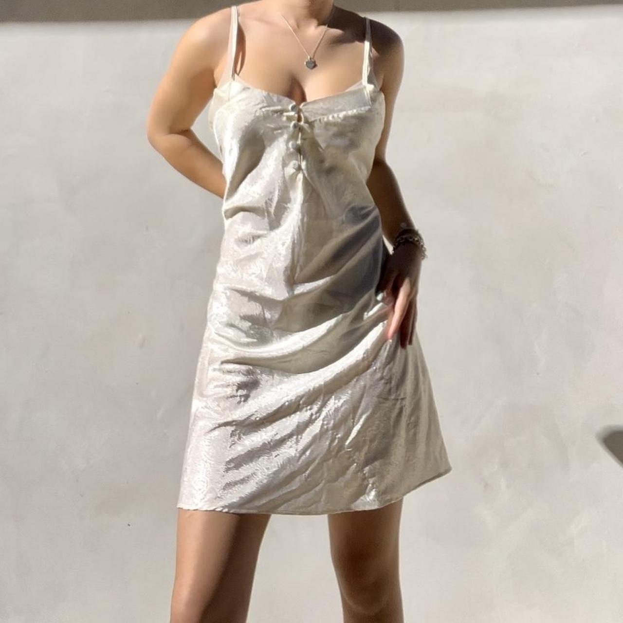 cream babydoll slip dress y2k 🤍 the most stunning... Depop