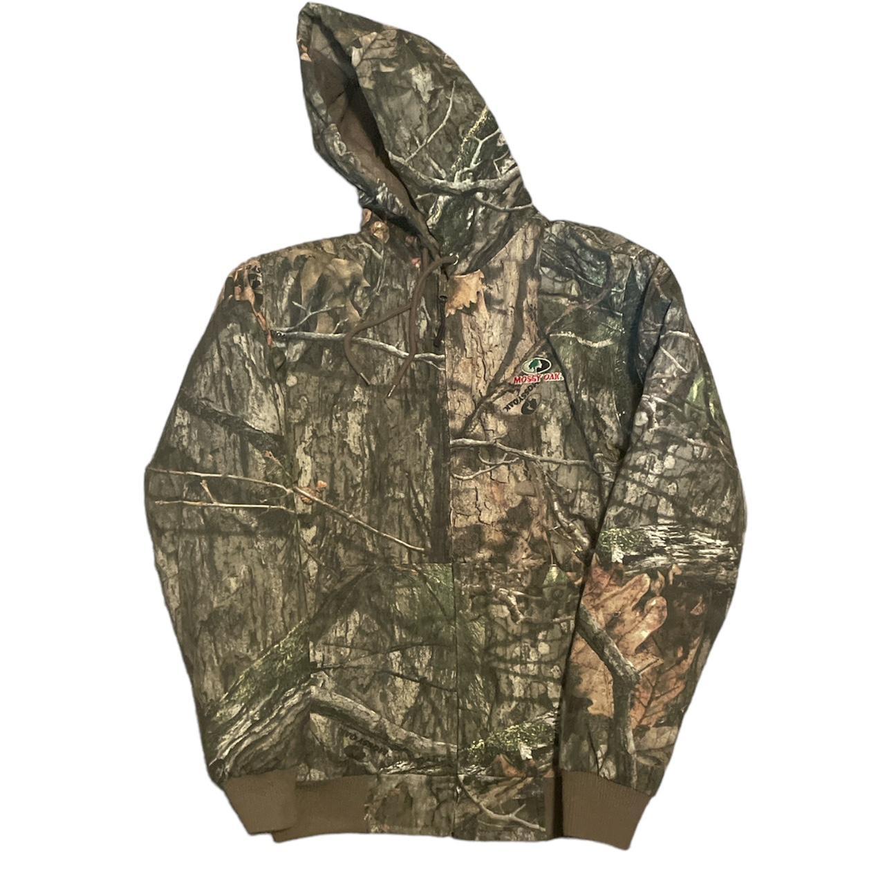 Mossy Oak Men's Green and Brown Hoodie | Depop