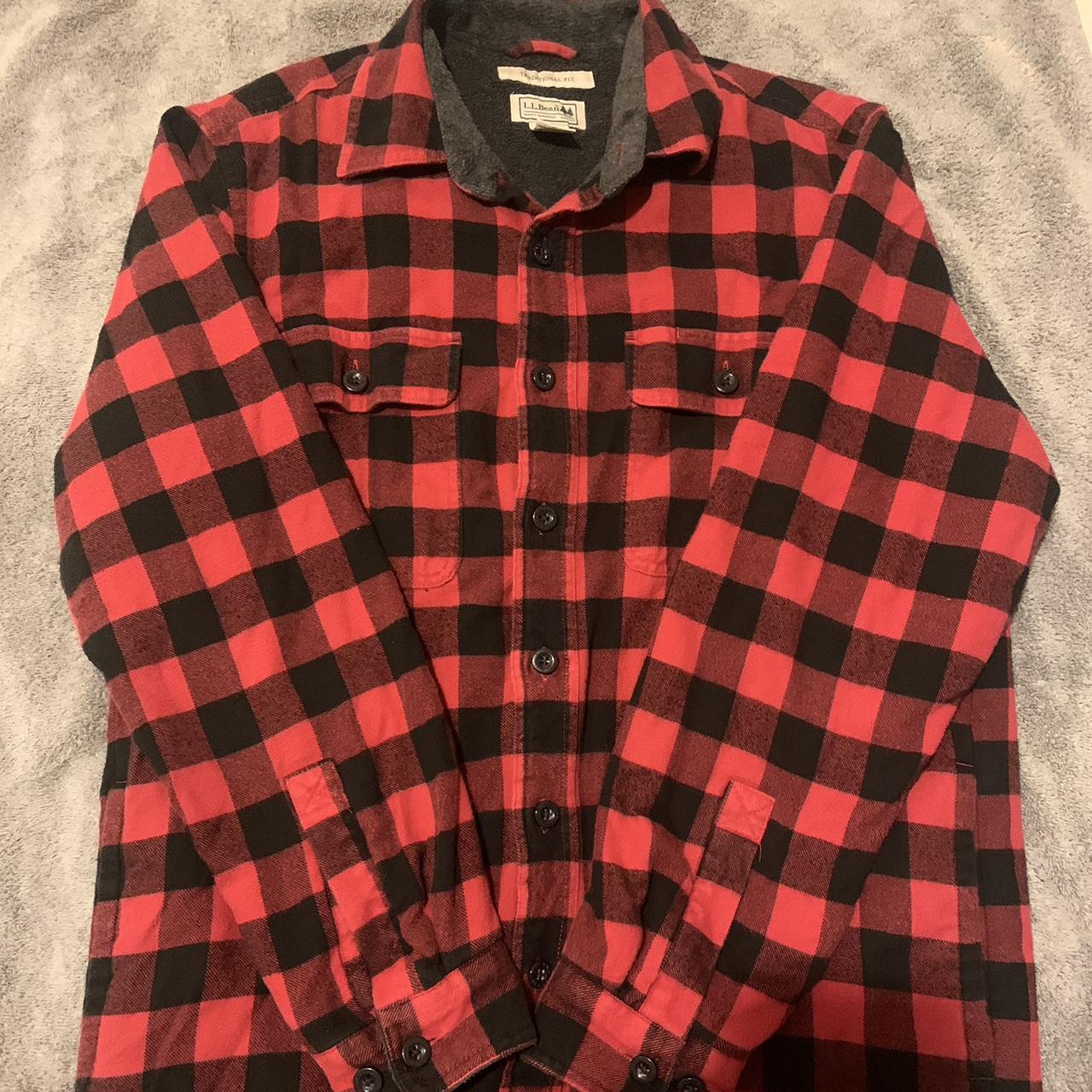 Black and Red Flannel Size: Small (Would say it... - Depop