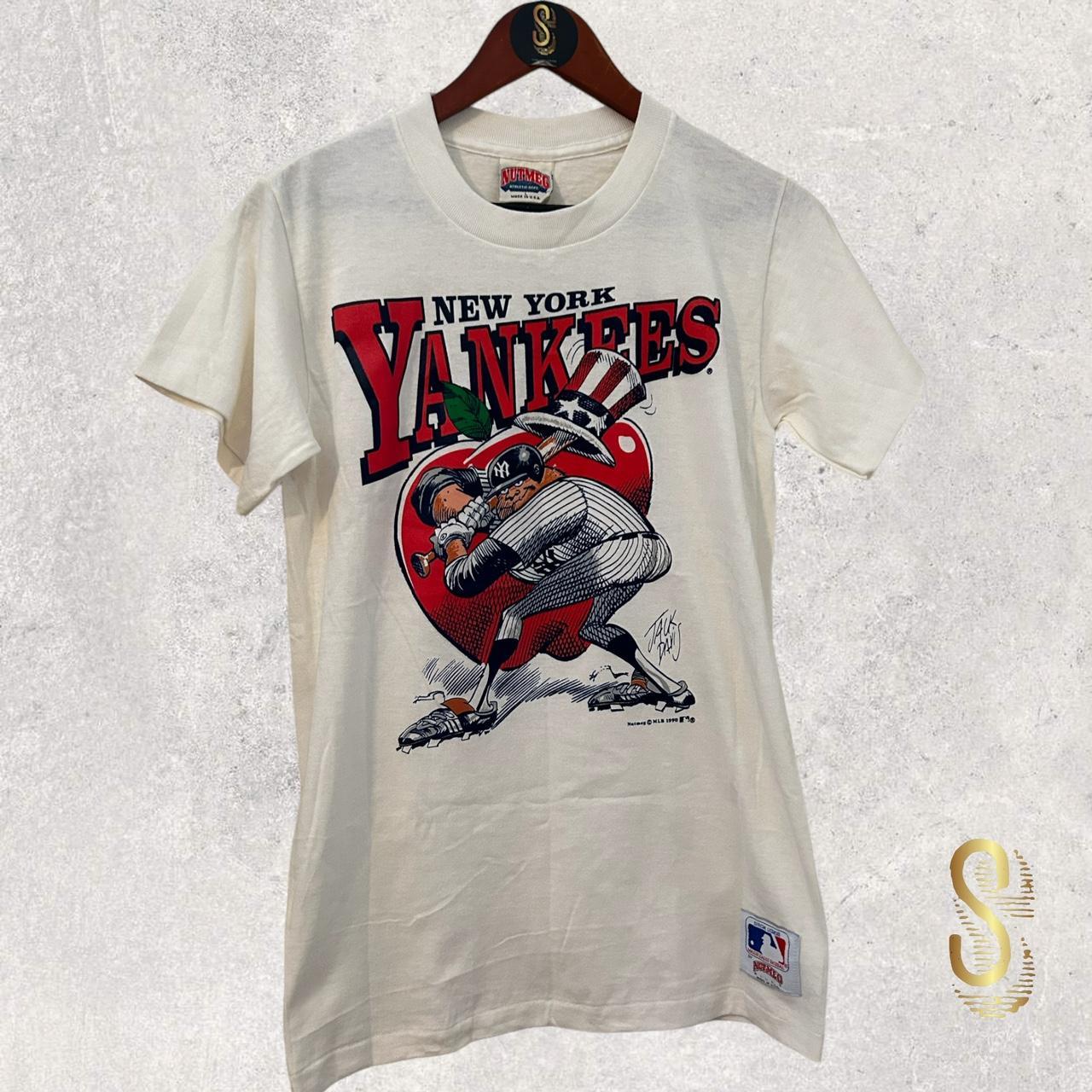 1990 New York Yankees Jack Davis T-Shirt Size Youth... - Depop