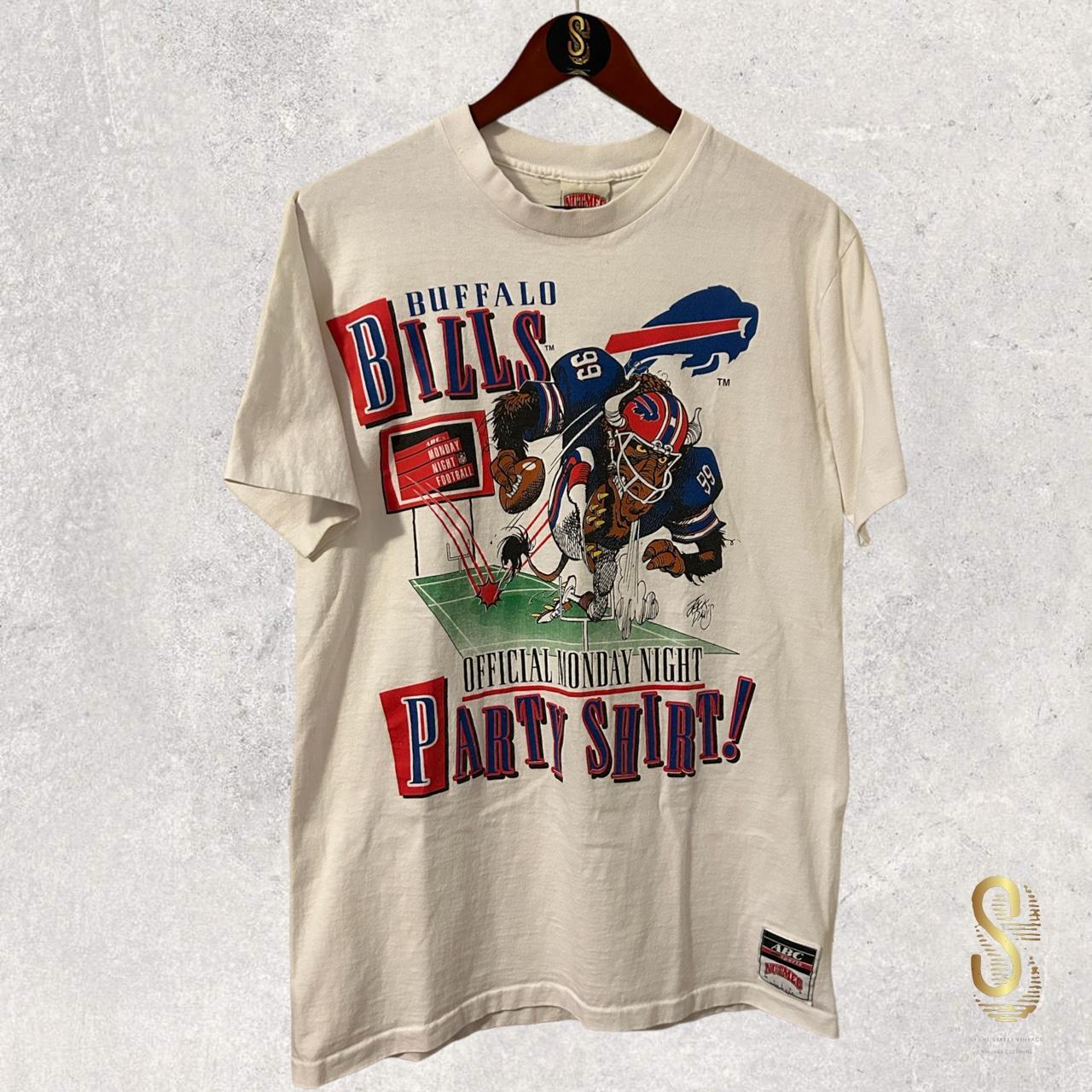 90's Buffalo Bills ABC Sports Jack Davis T-Shirt Size Large