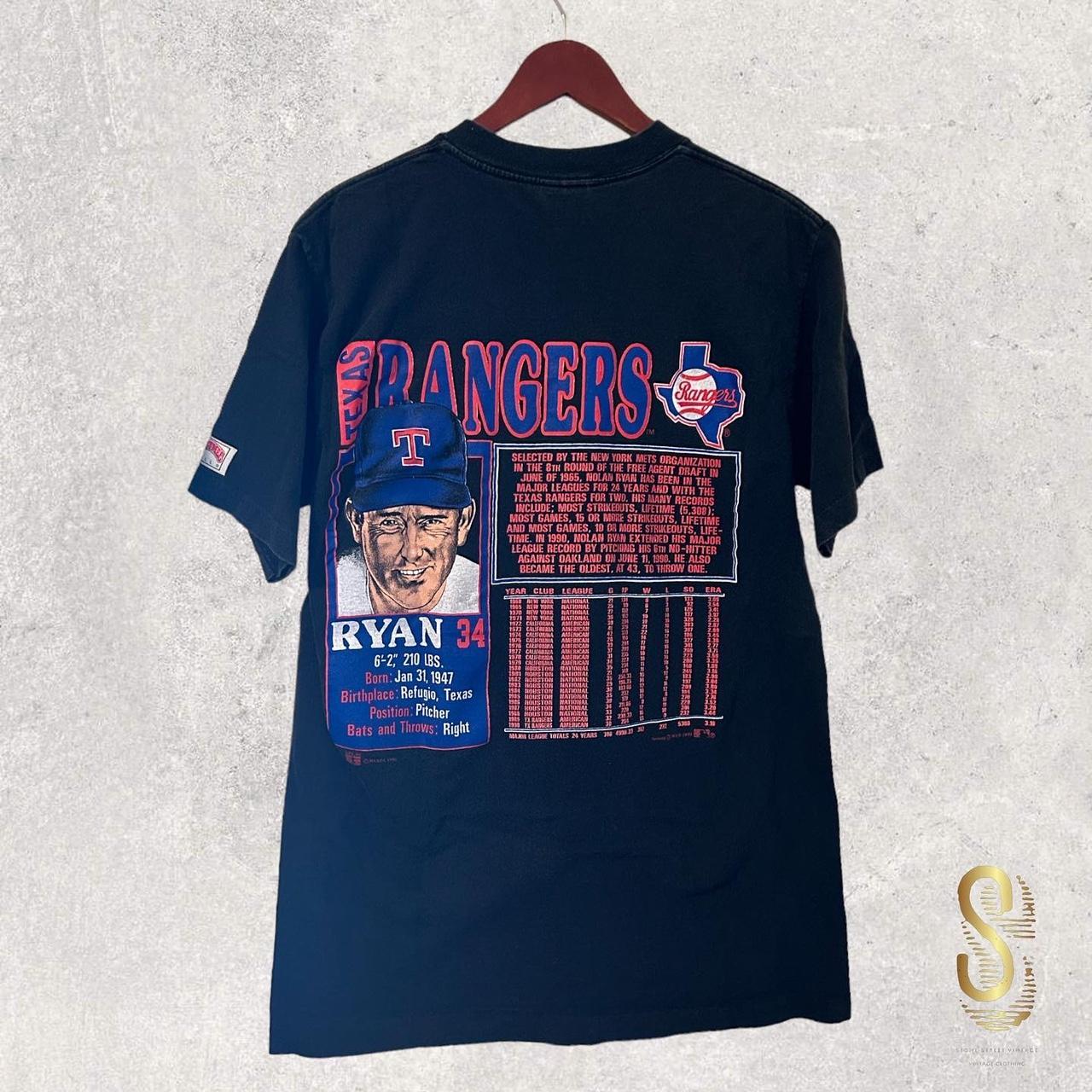 Vintage Nolan Ryan Texas Rangers Nutmeg Graphic T-Shirt Large