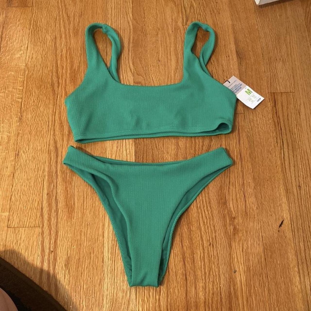 Primark Kelly Green Bikini Set Top Is Size Medium Depop