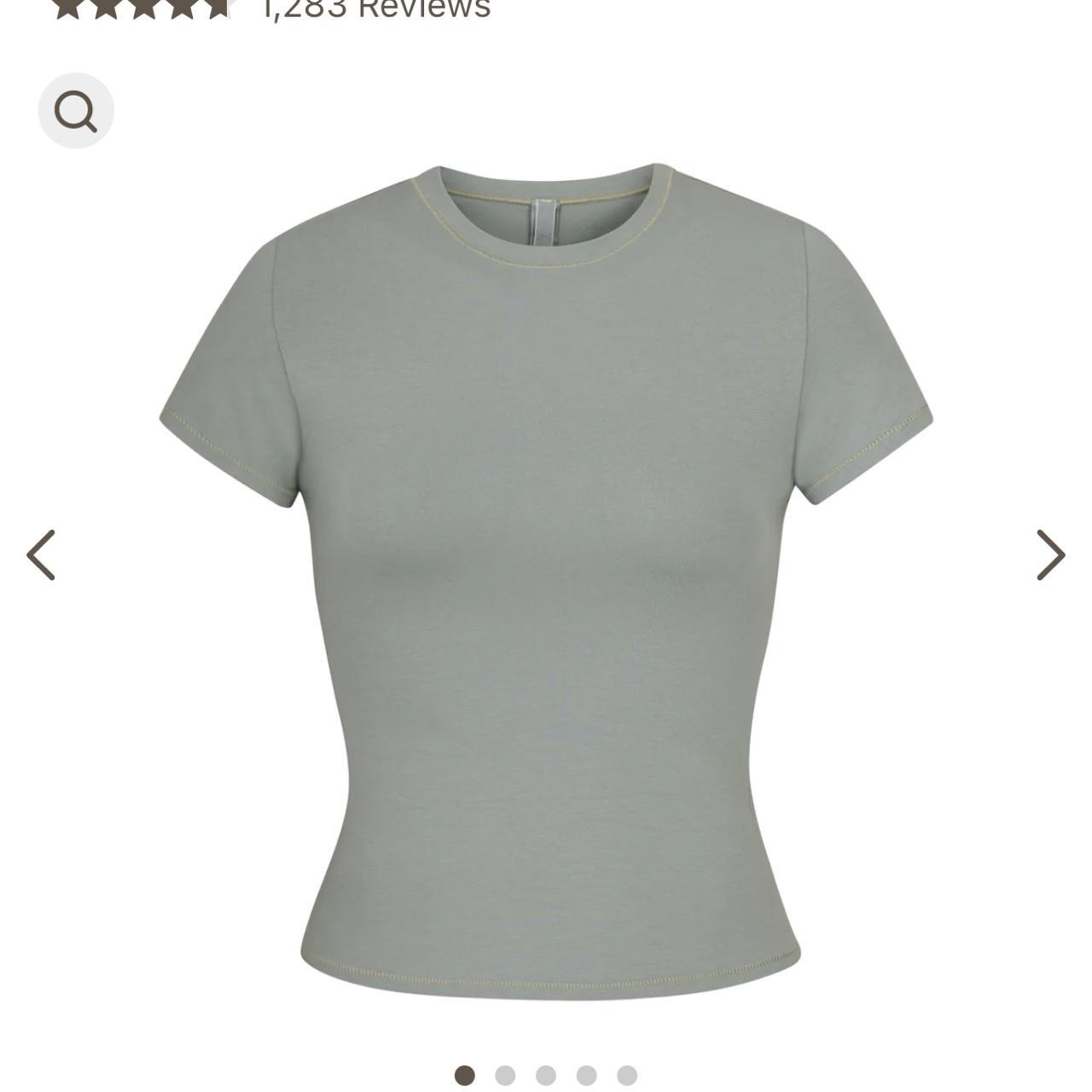 SKIMS cotton jersey t-shirt in mineral **brand NWT*... - Depop