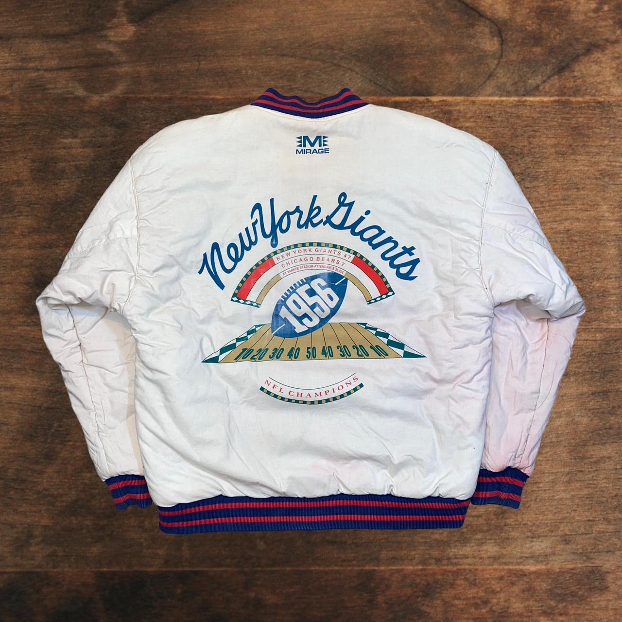 NY Giants vintage jacket Size L #nygiants #vintage - Depop