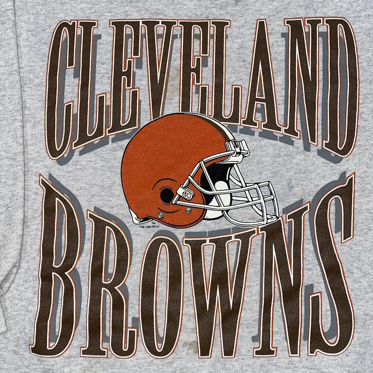 Cleveland Browns Vintage 90s Sweatshirt Size: - Depop