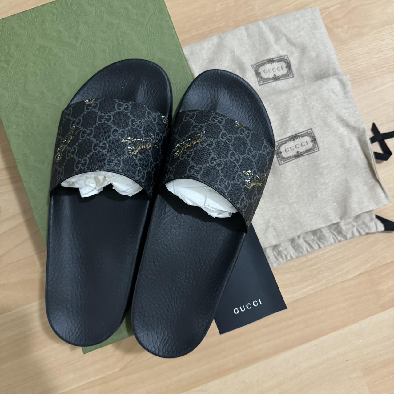 Gg supreme tiger delicate slide sandal