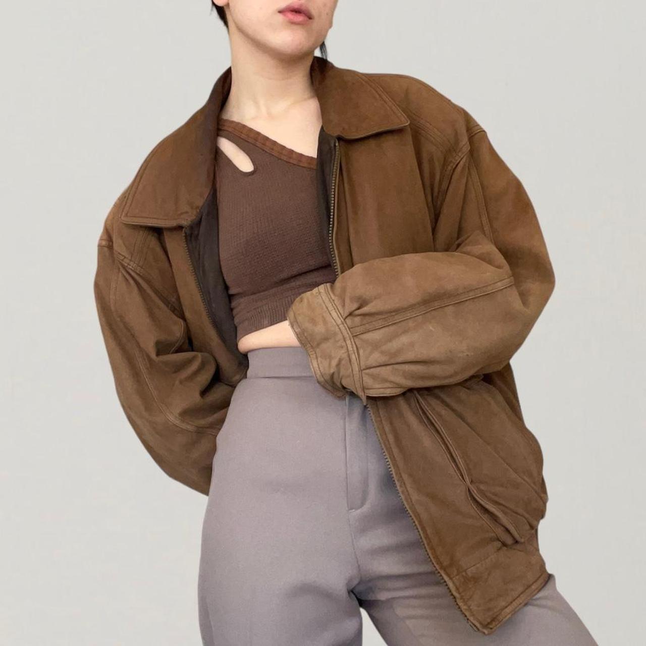Members Only Women's Brown and Tan Jacket (2)
