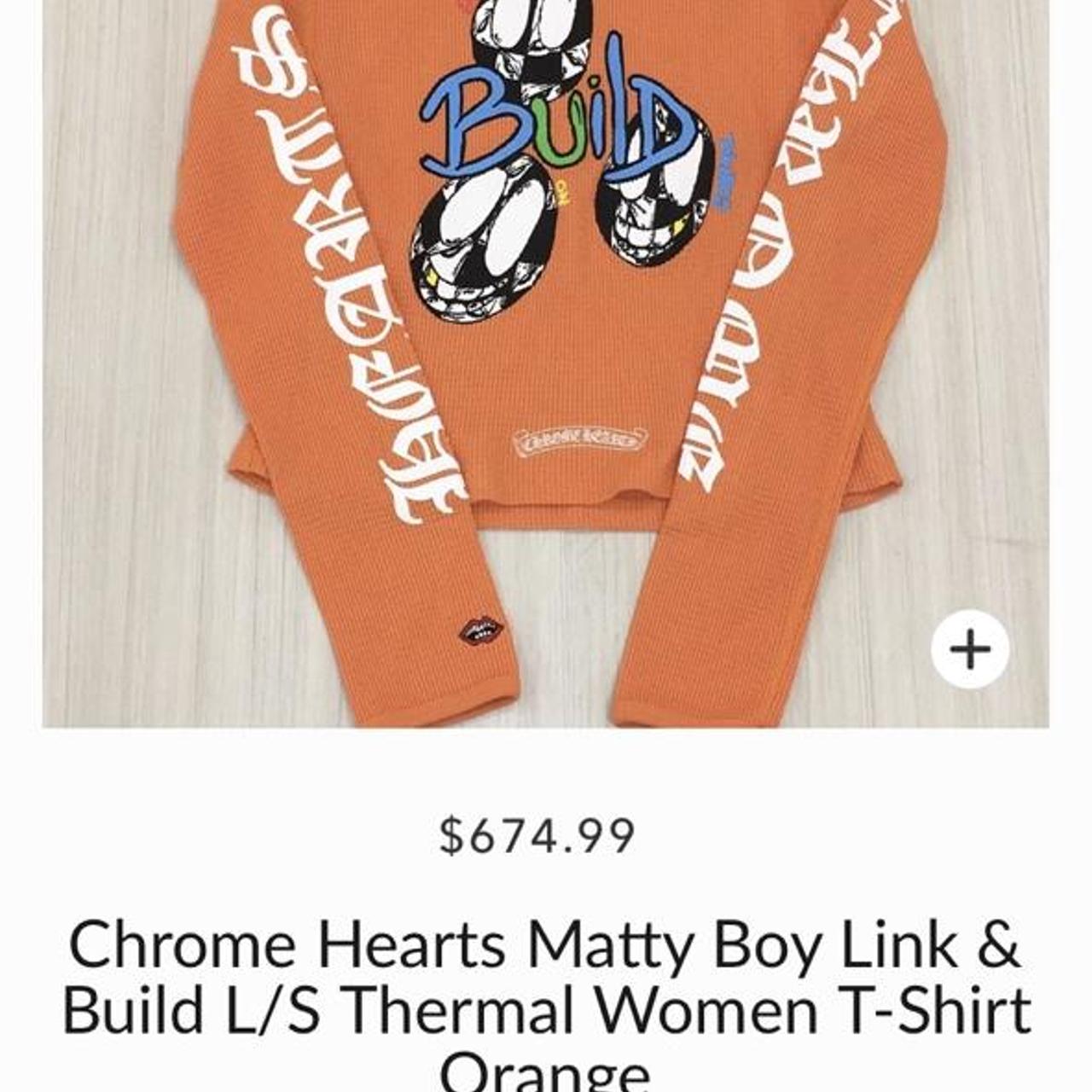 Chrome hearts matty boy orange thermal Cropped , 