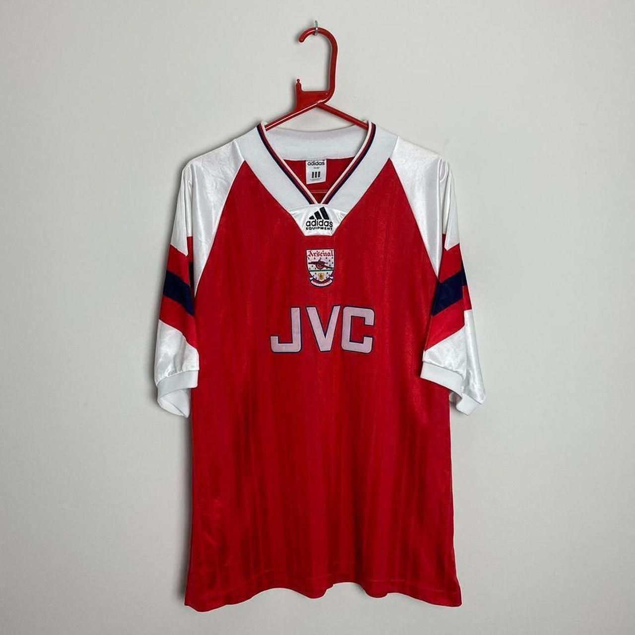 1992-1994 Arsenal JVC home shirt. Vintage Adidas. - Depop