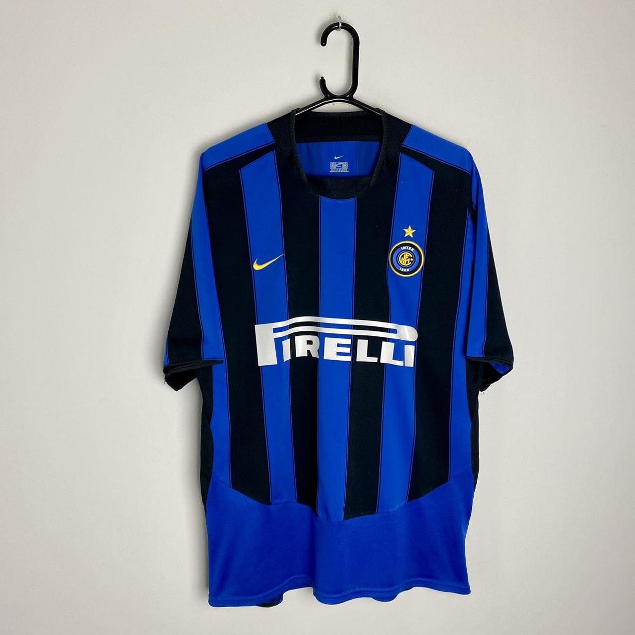 Inter Milan Football Shirt Soccer Jersey 2003/04... - Depop