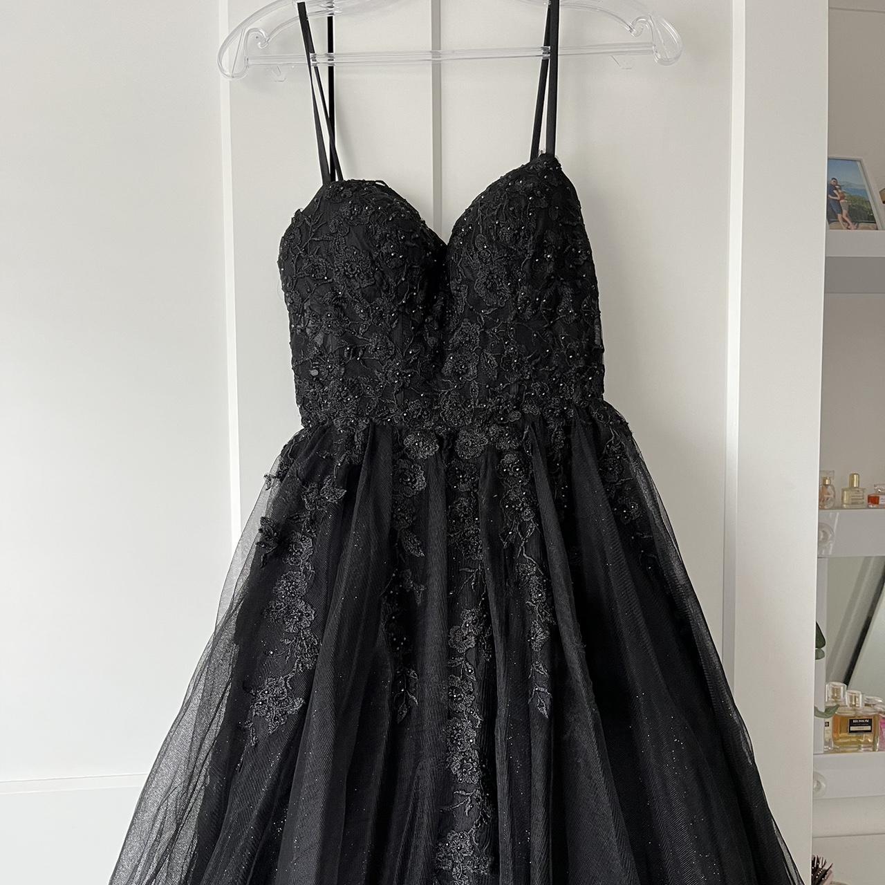 Black prom dress 🖤 BRAND NEW ️ ️Goes great with gold... - Depop