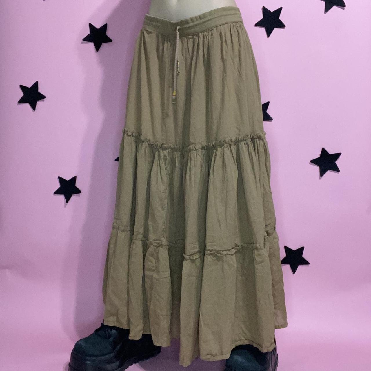 Fairygrunge maxi skirt Whimsigoth fairy brown... - Depop