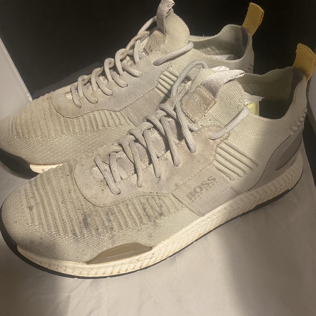 mens grey hugo boss trainers