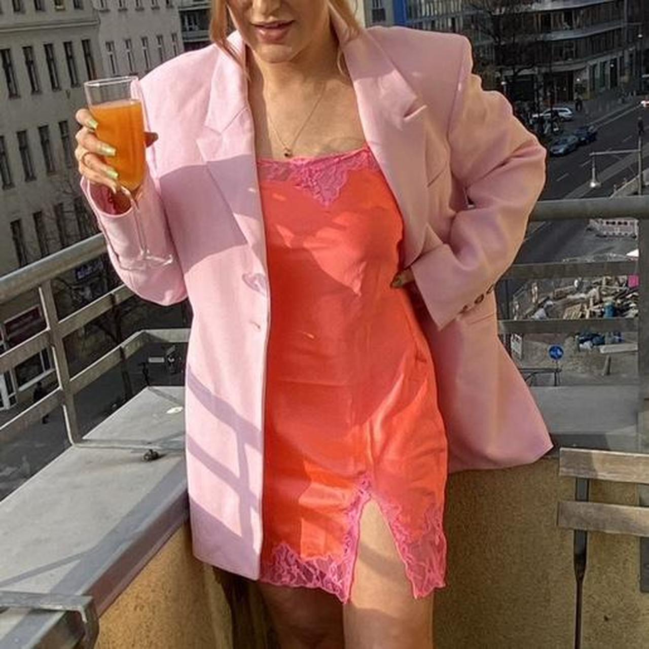orange/pink slip dress sold out on ASOS uk size 8... Depop