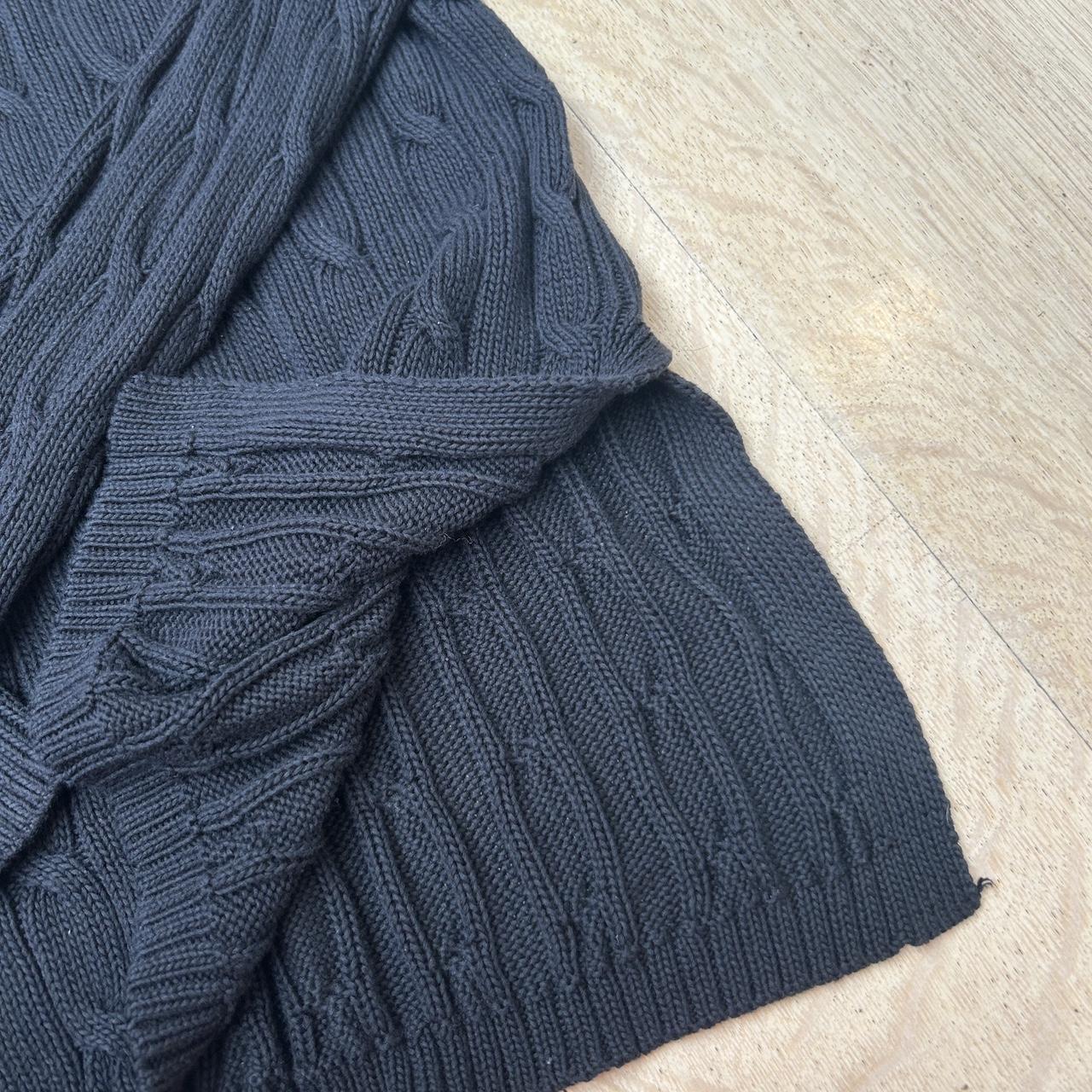 black ralph lauren cable knit jumper with side... - Depop