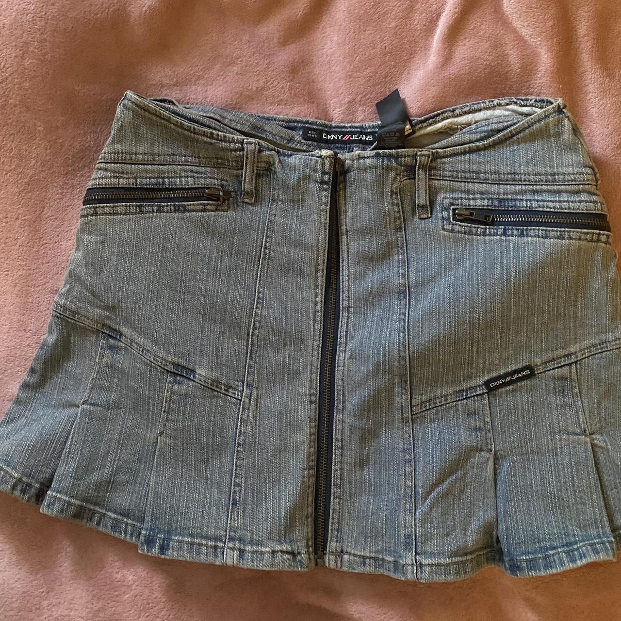 DKNY jean skirt from the early 2000’s, love this... - Depop