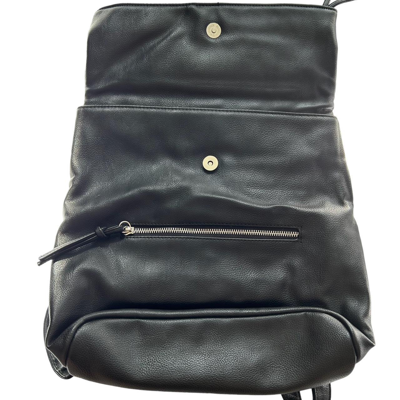 Mossimo Black Faux Leather Backpack with Depop