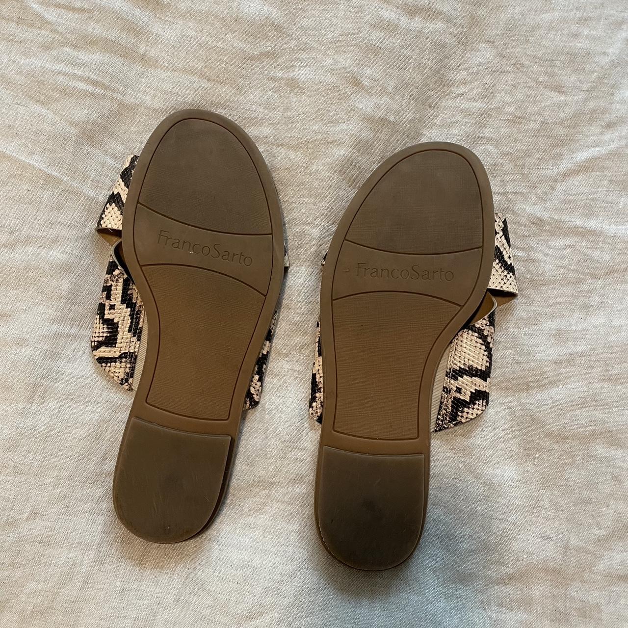 franco sarto leopard slides
