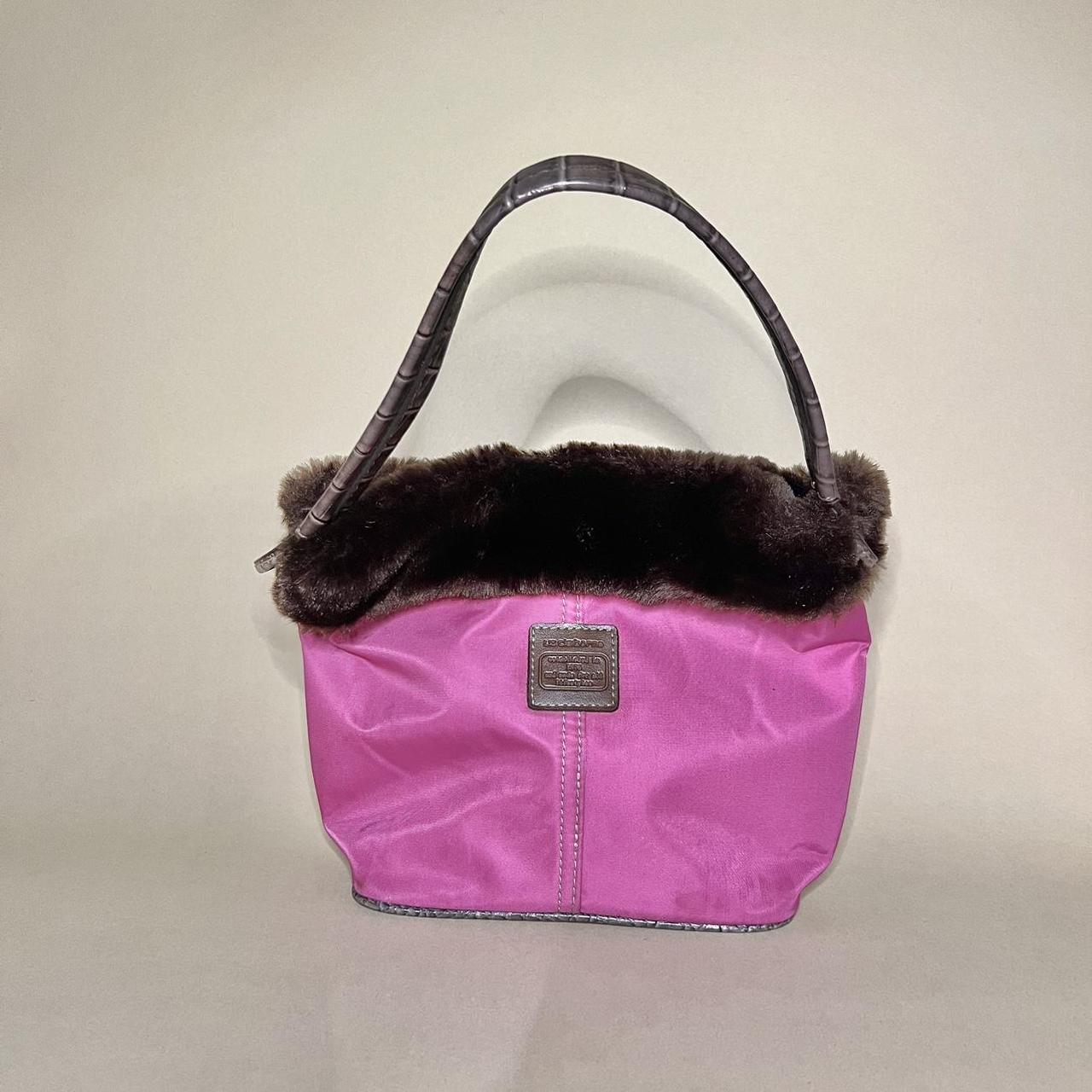 Purple Small Faux Fur Handbag (Cute)  Faux fur handbag, Fur clutch bag, Purple  handbags