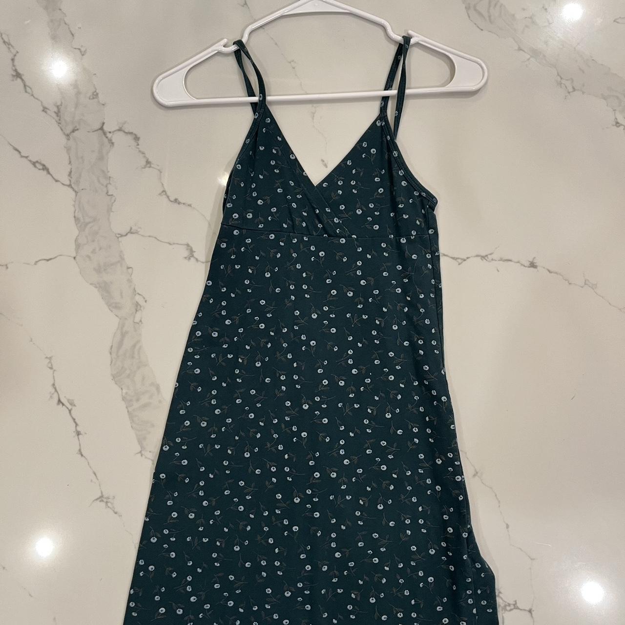 Brandy Melville Blue and Green Dress Depop