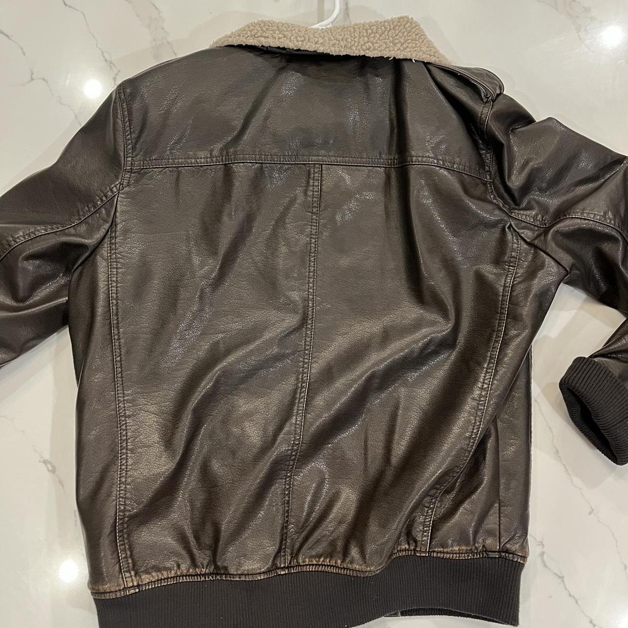 Levi’s Brown Leather Jacket - vintage 1930 biker... - Depop