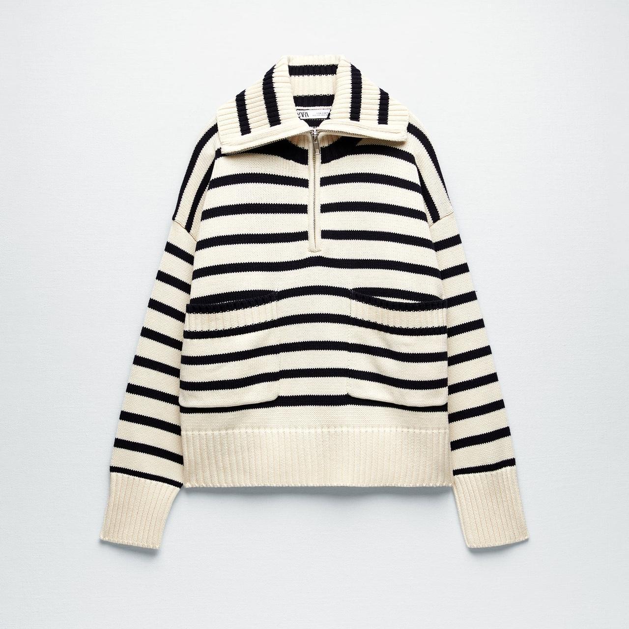 Zara Knitted HalfZip Sweater Paid €35, selling... Depop