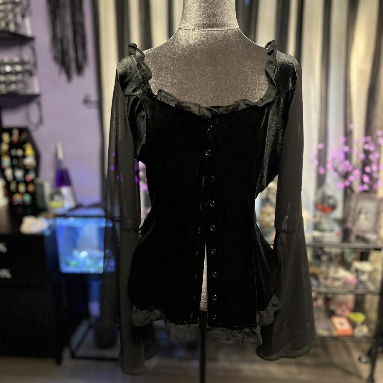 Approx. 5 years old velvety cardigan from Hot Topic.... - Depop