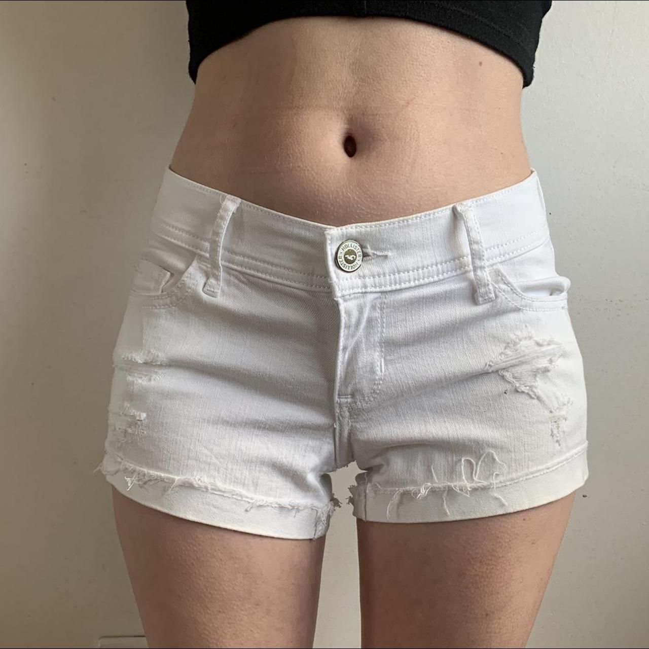 Hollister Co. Women's White Shorts Depop