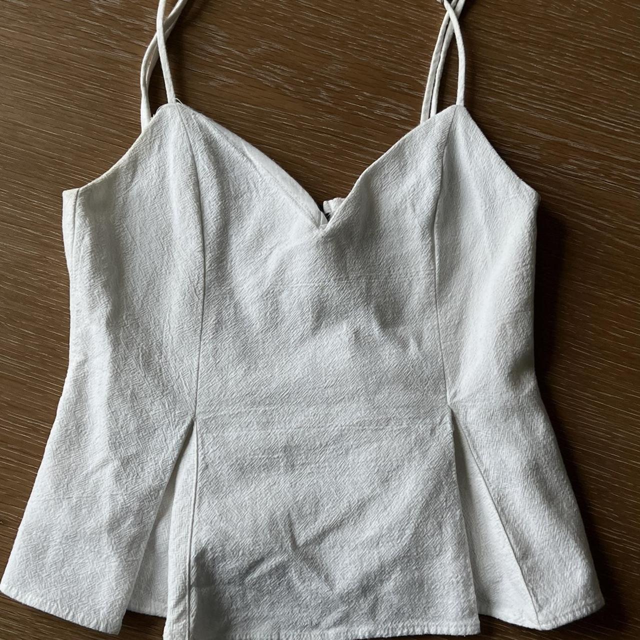 Zara Women's White Vest | Depop