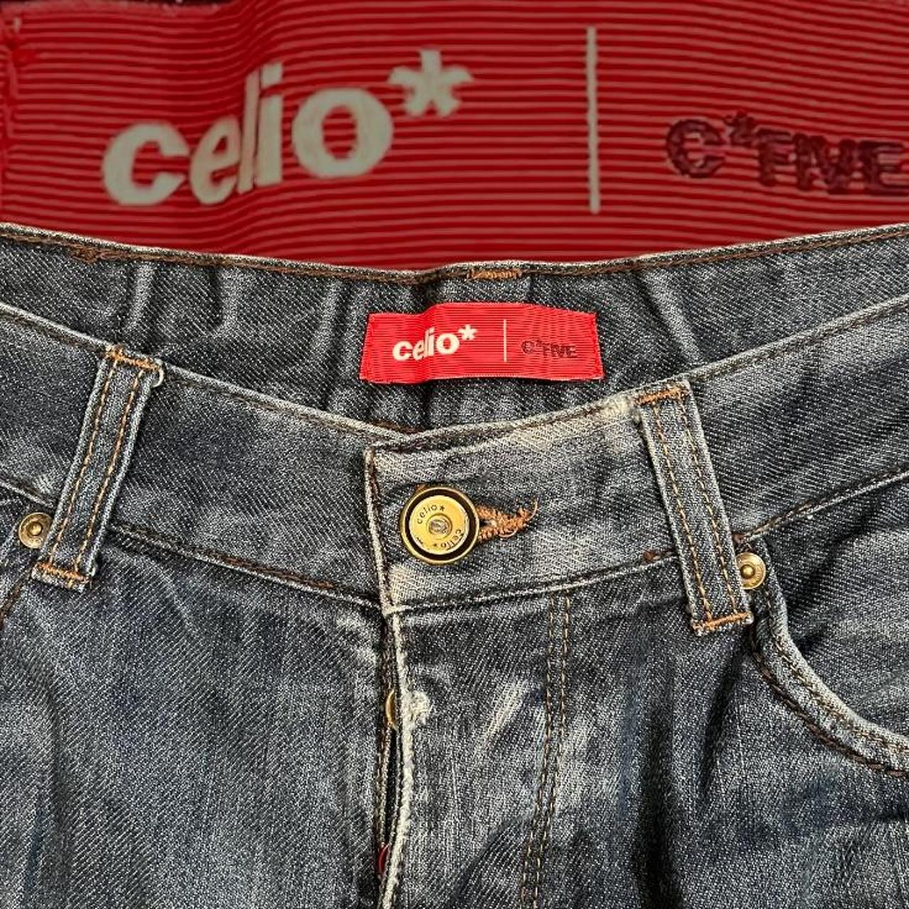 Celio Men's Blue and Red Jeans (3)