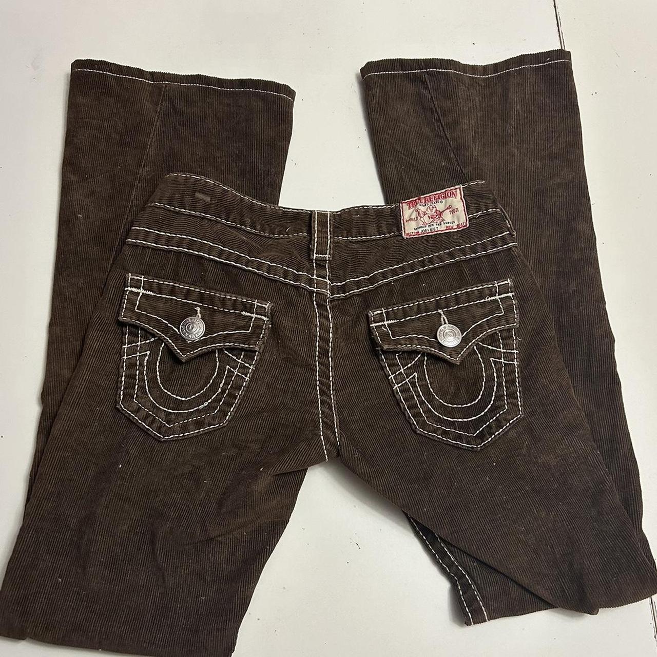 Brown Flared True Religion Jeans In good condition... - Depop