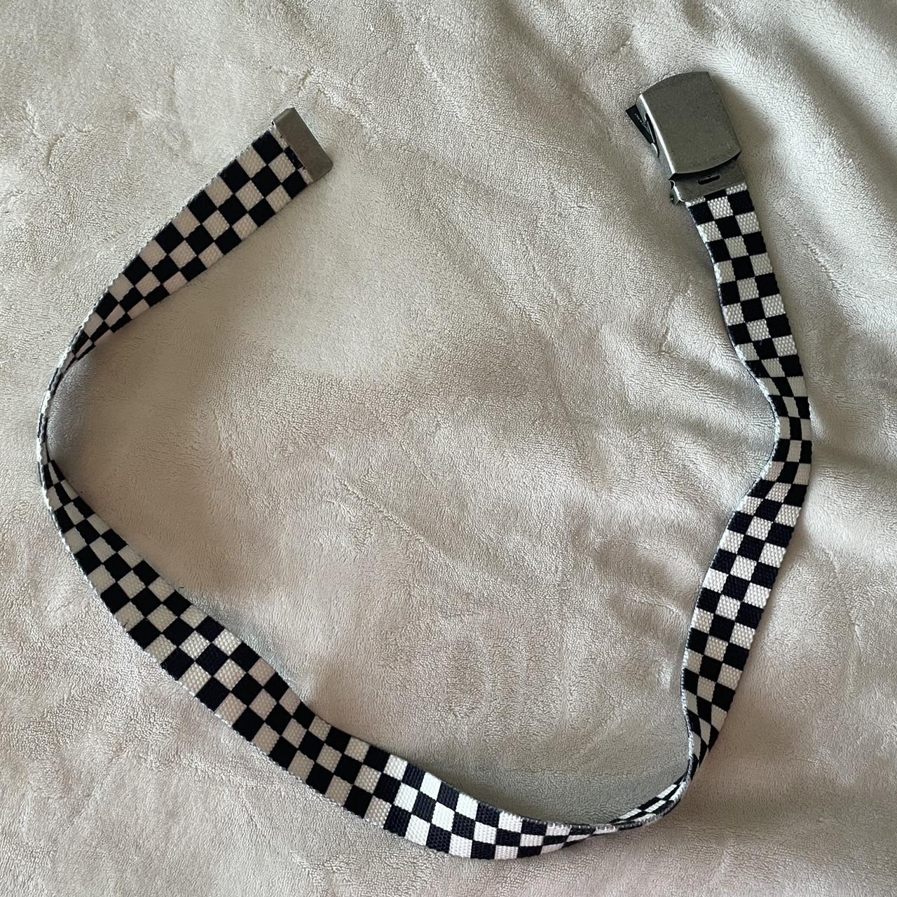 Checkered Print Belt
