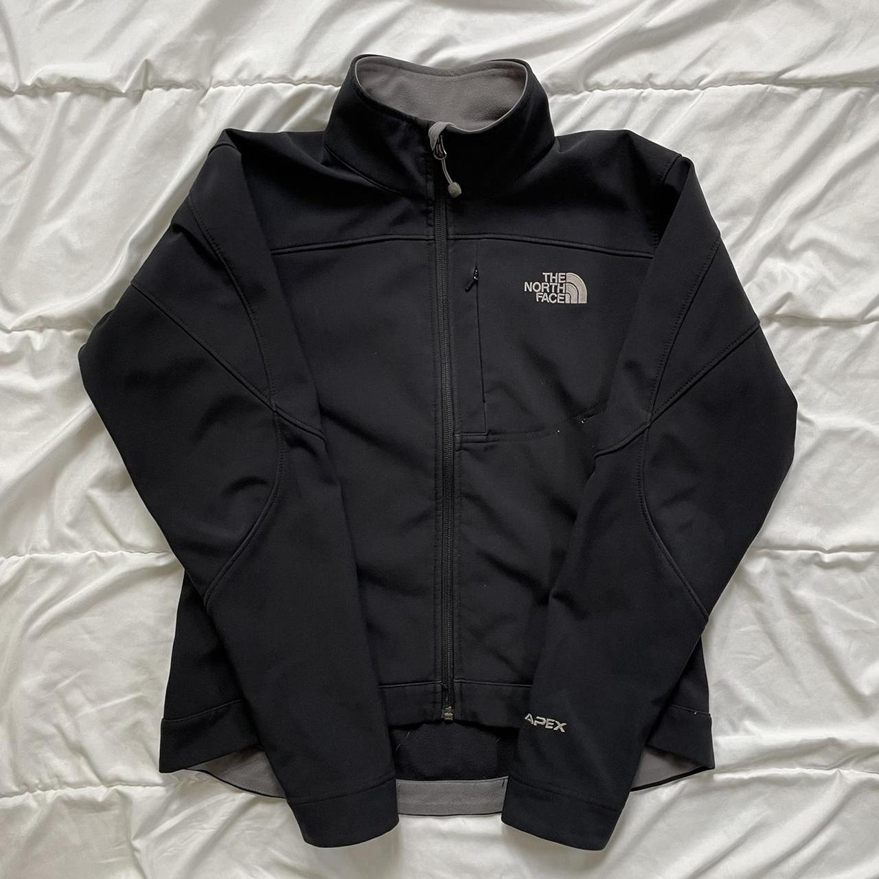 north face zip up jacket size small (fits a bit... - Depop