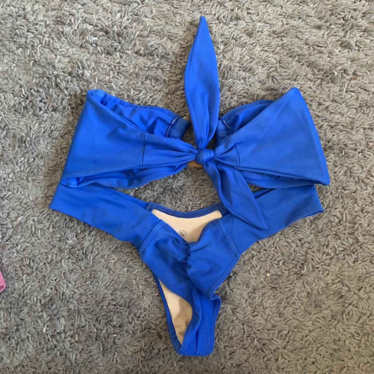 Montce Women's Blue Bikinisandtankinisets Depop