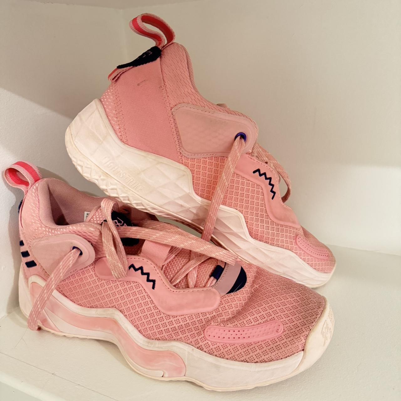 Adidas Dame Pink Basketball Shoes Size men's Depop