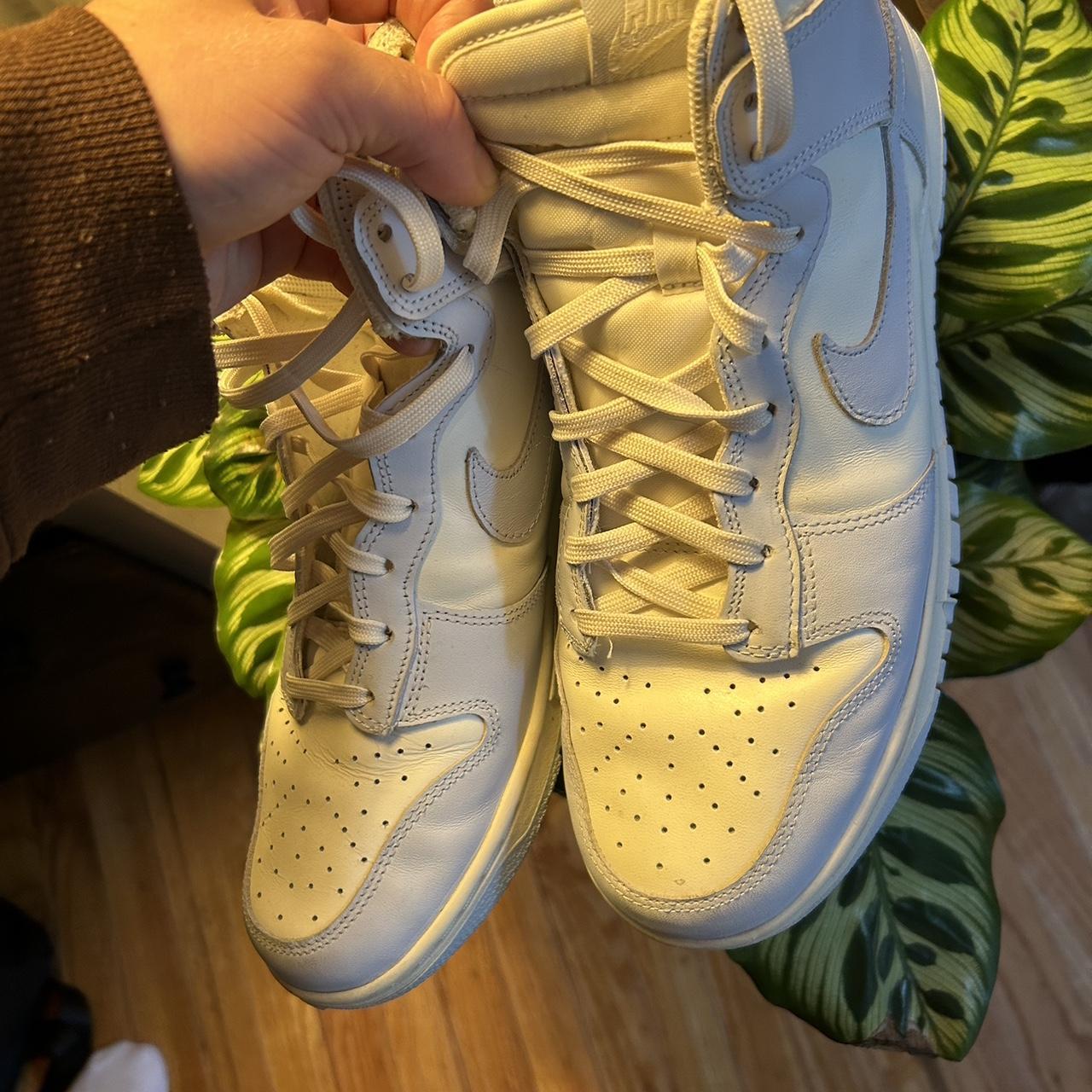 nike dunk high sail football grey w