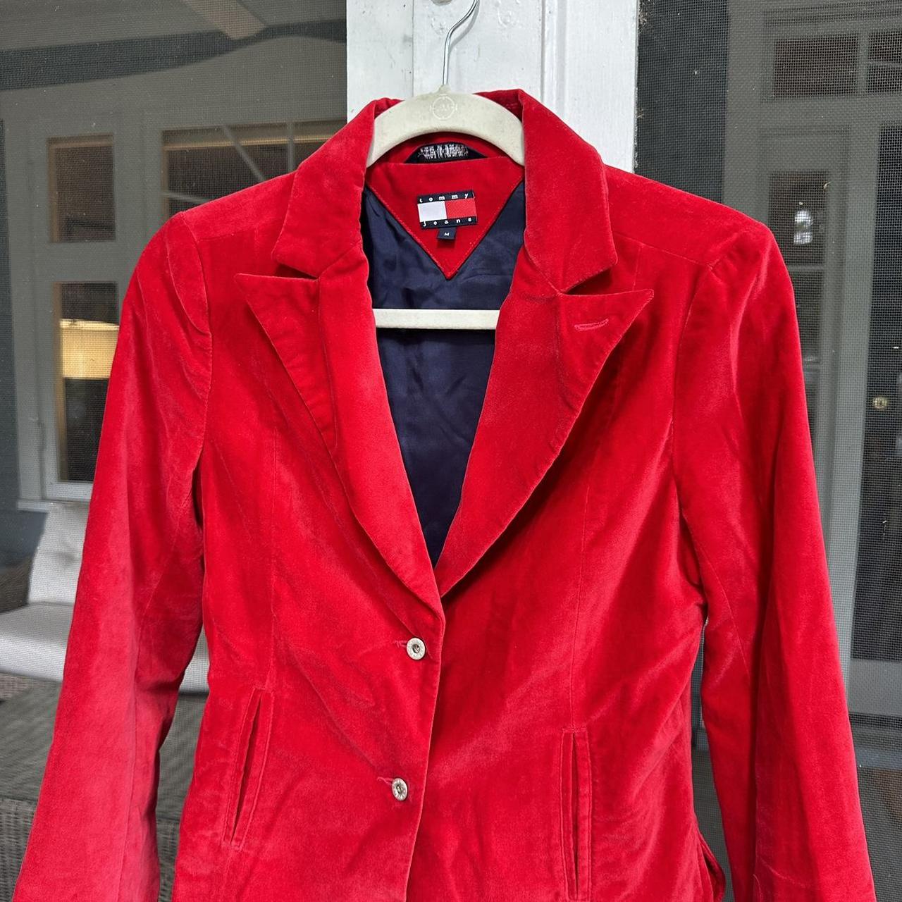 Tommy hilfiger clearance red velvet jacket