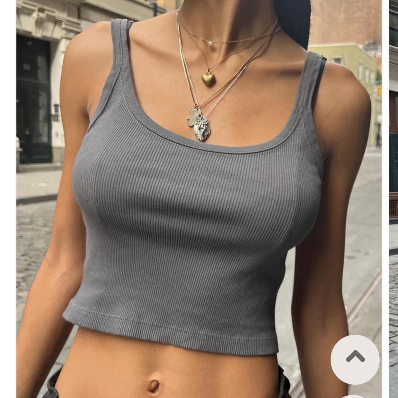 Beyonca crop top Brandy Melville Green (image from - Depop