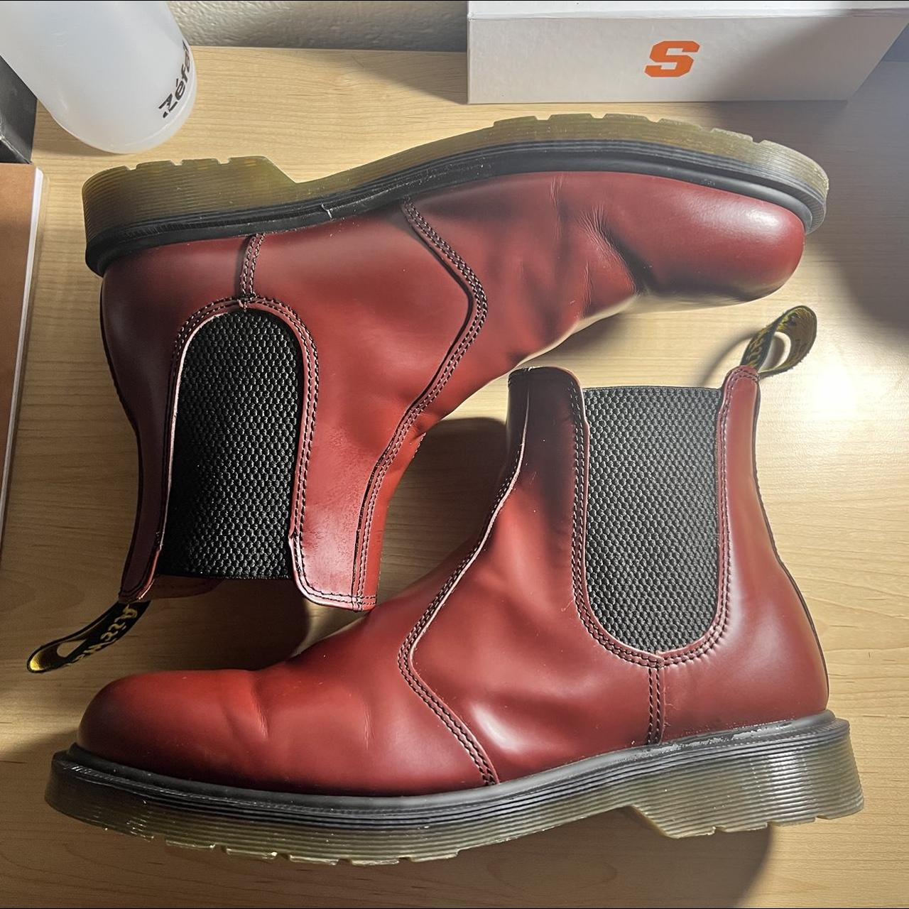 Dr. Martens Men's Burgundy and Black Boots
