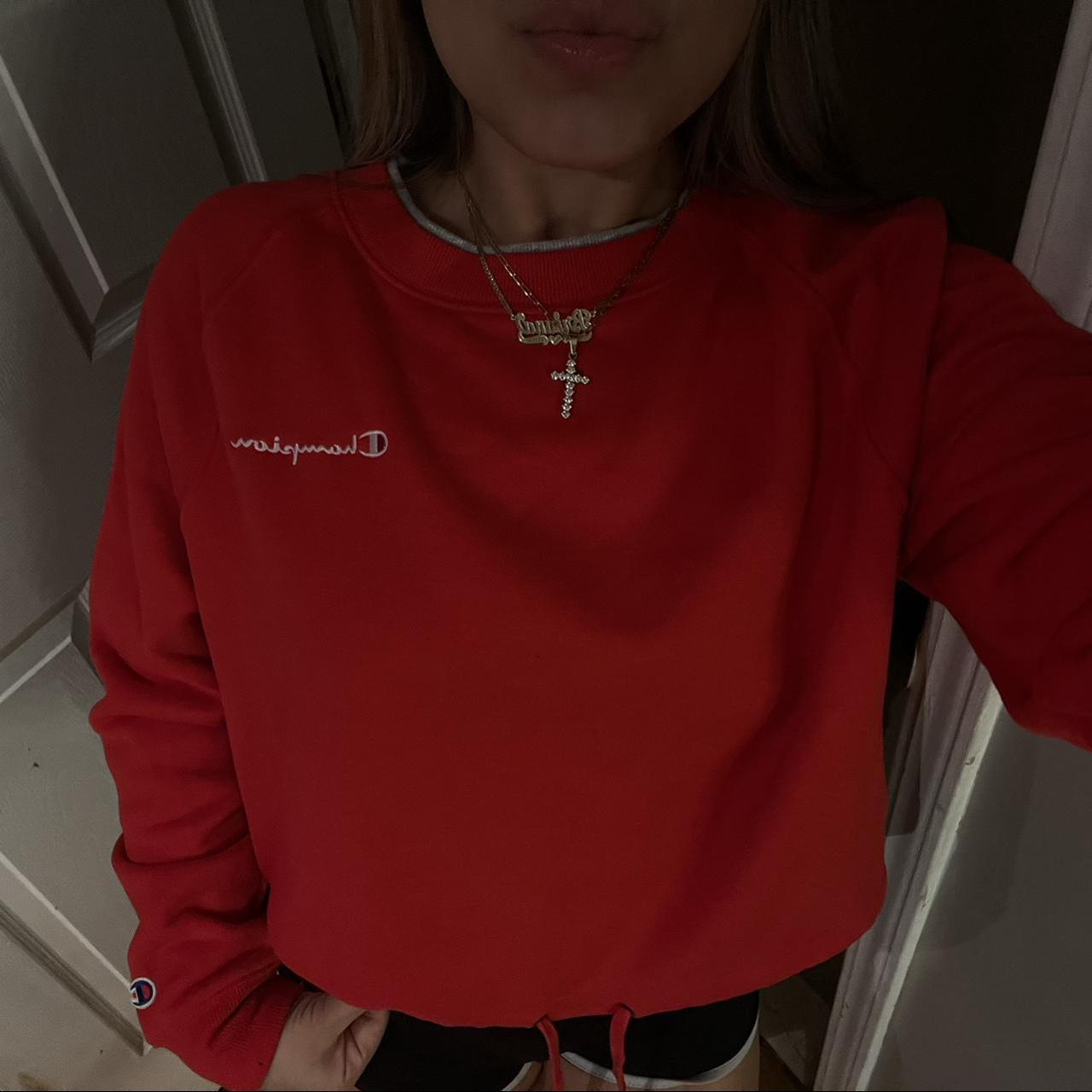 Champion sweatshirt hot sale womens red