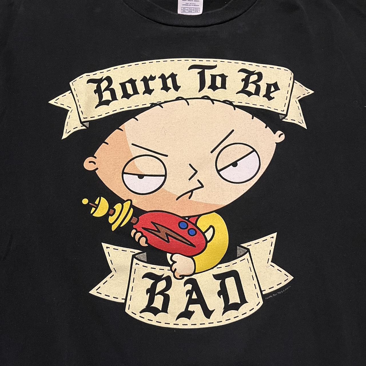 Born to be bad stewie griffin tee 2XL In good... - Depop