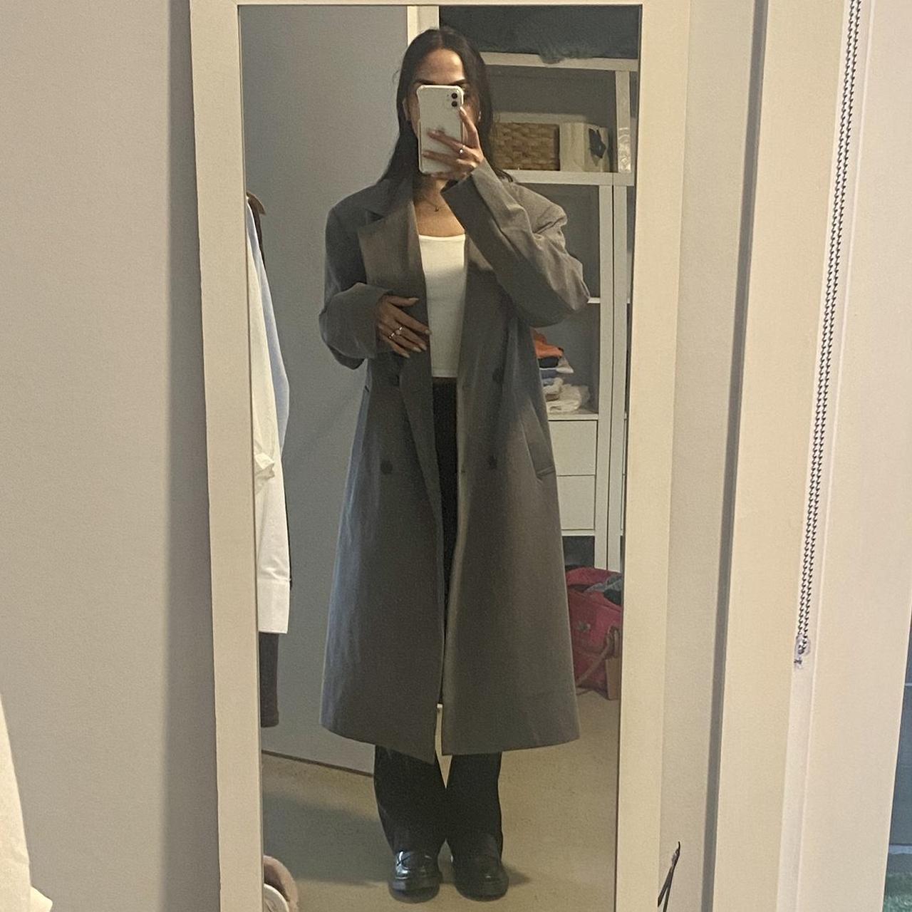 pics of NAKD blazer coat on for length/size... - Depop