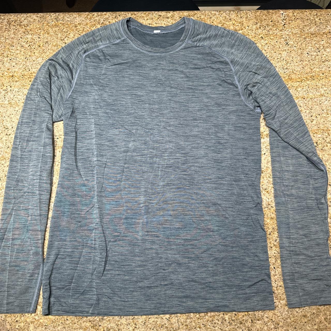 Grey LuluLemon Metal Vent Tech long sleeve workout... - Depop