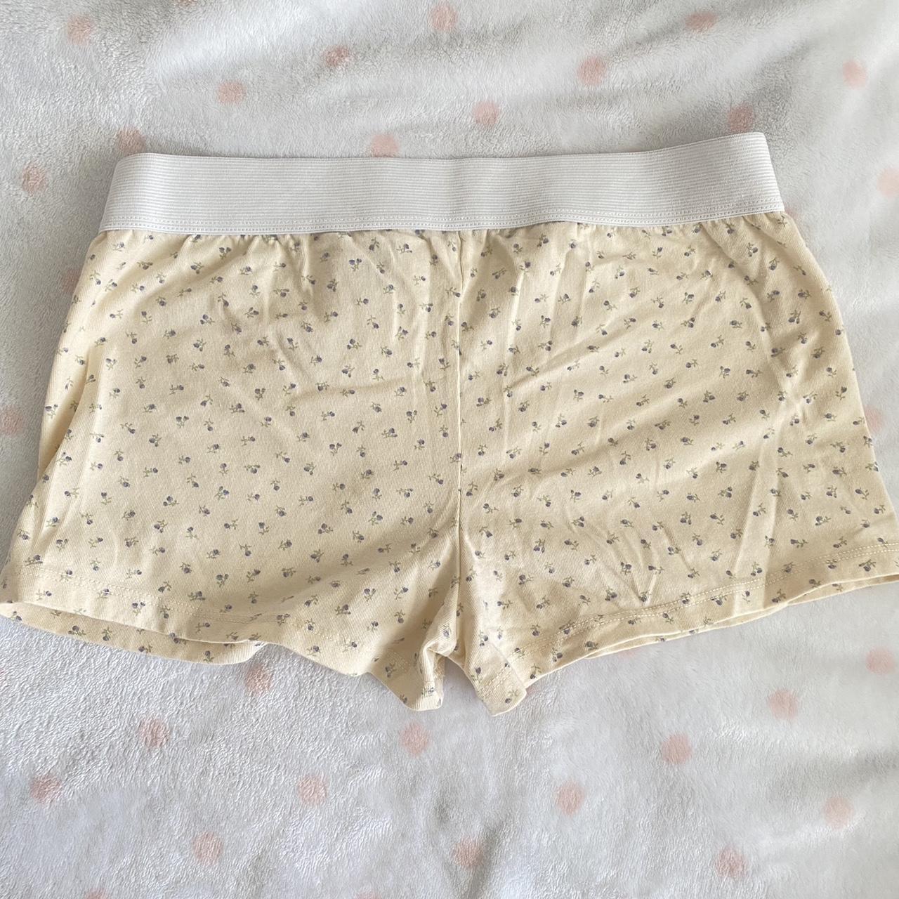 Brandy Melville Women's Cream Boxers-and-briefs | Depop