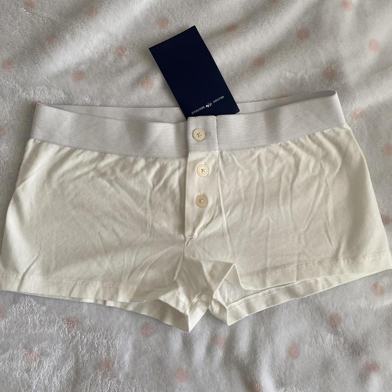 Brandy Melville Women's White Boxers-and-briefs | Depop