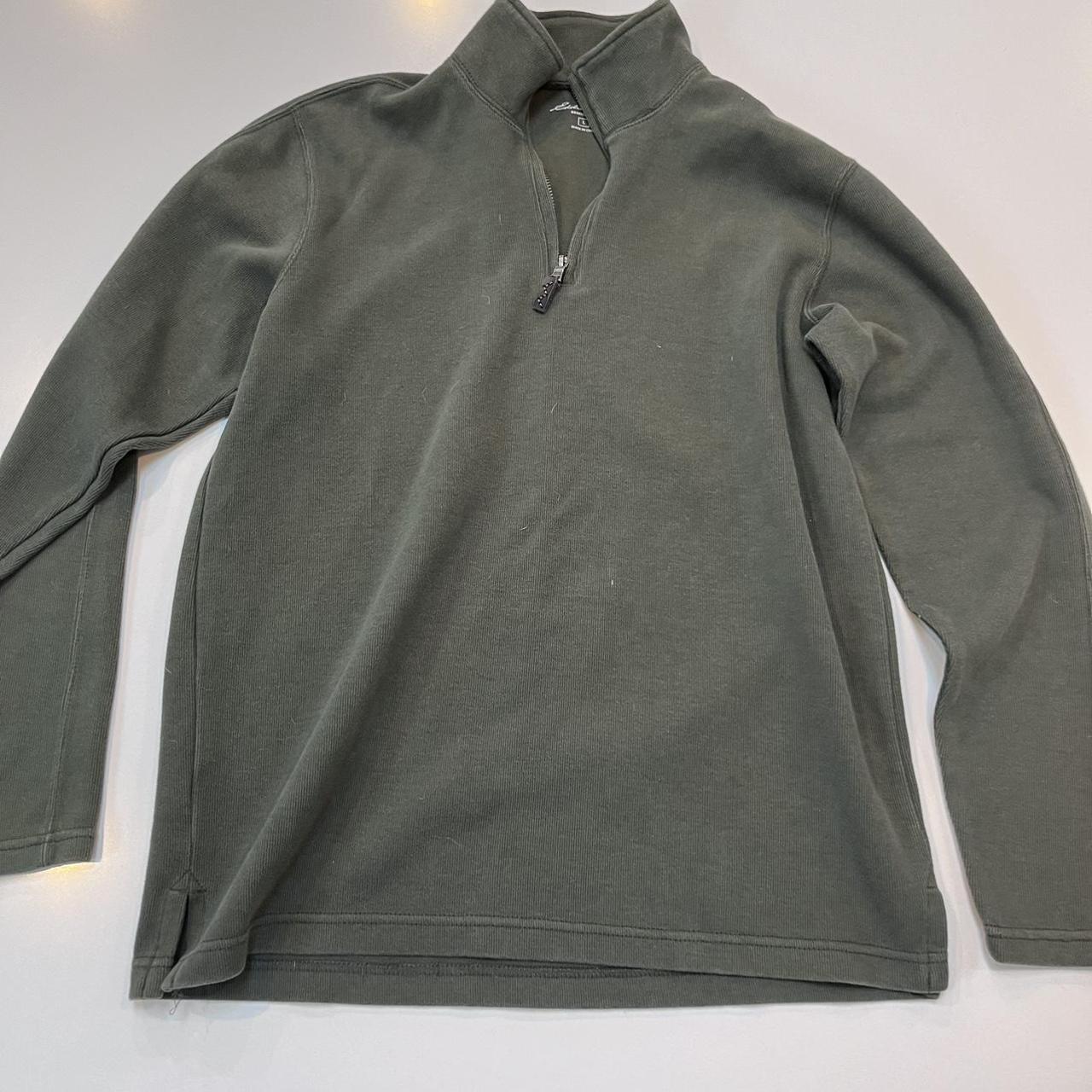 Eddie Bauer Quarter Zip Color - Green Size -... - Depop