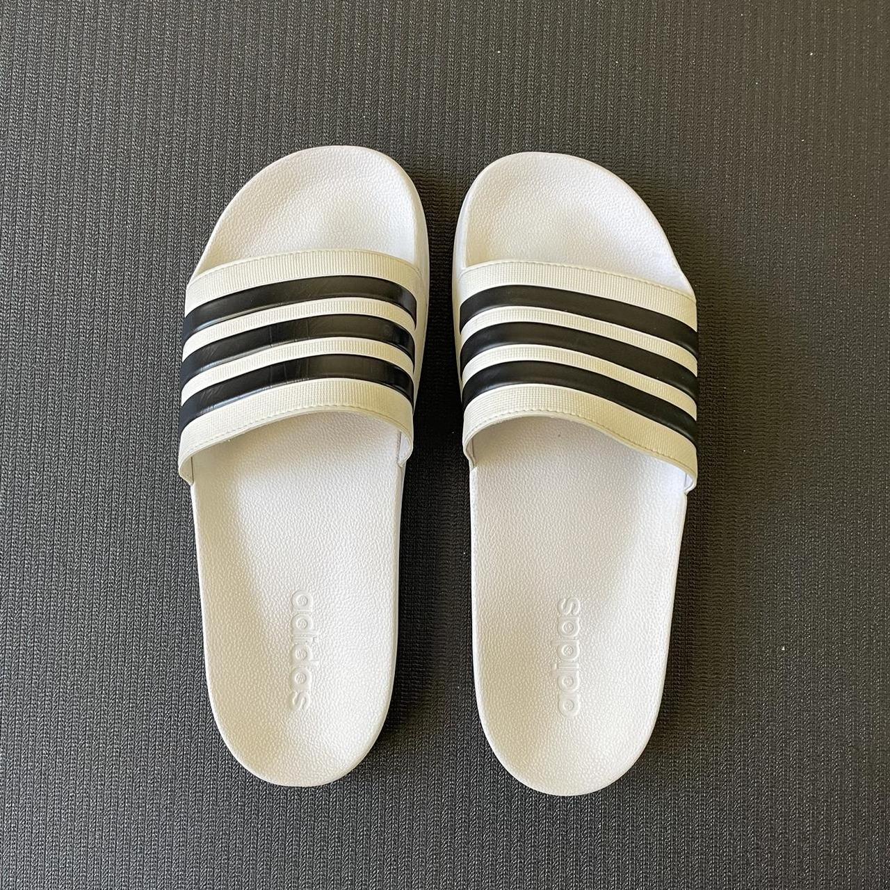 US 12 Adidas Adilette Slides in White Bought for