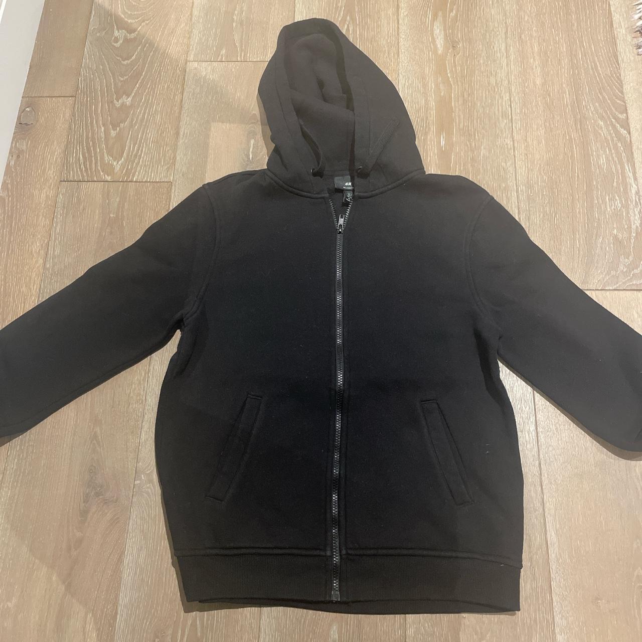 Black zip up hoodie Size s Perfect condition - Depop