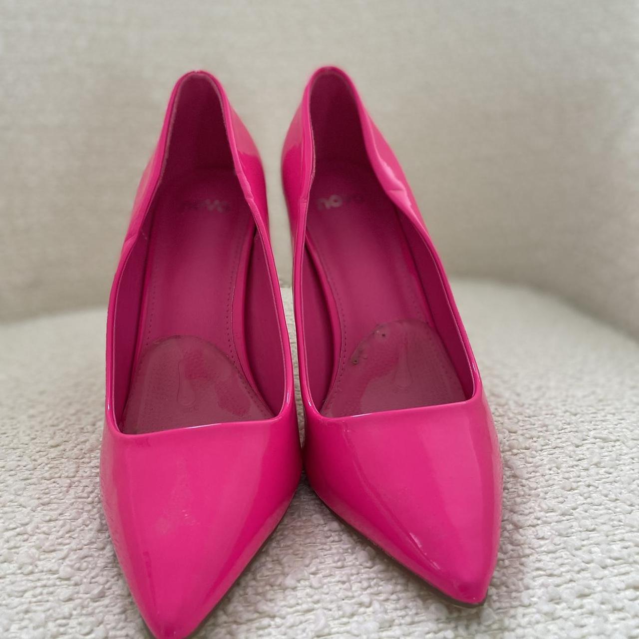 Novo Indya Heels hot pink Size 38 UK 5.5 - Depop